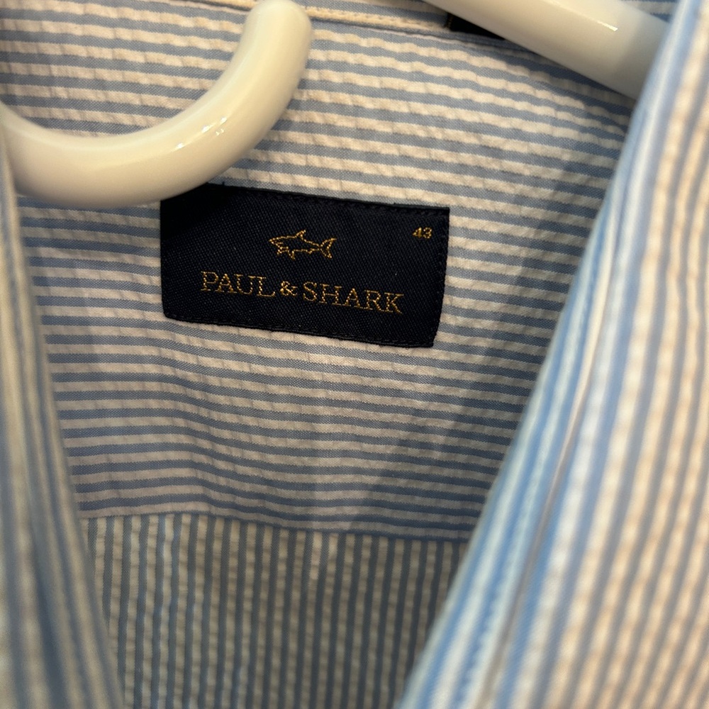 Paul & Shark Light Blue Striped Dress Shirt - Picture 3 of 8